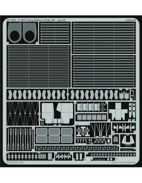 S-100 Schnellboot Flak 38mm, 1/72 - Eduard Accessories 53033