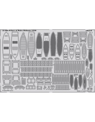 Prince of Wales lifeboats for Tamiya, 1/350 - Eduard Accessories 53092