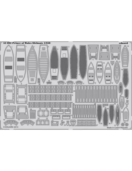 Prince of Wales lifeboats for Tamiya, 1/350 - Eduard Accessories 53092