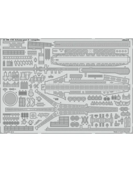 USS Arizona part 2-catapults for Trumpet, 1/200 - Eduard Accessorie...