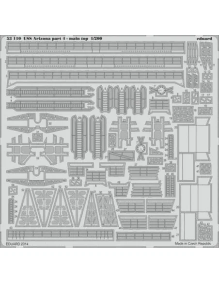 [NO_DESC] USS Arizona part 4-main top for Trumpete, 1/200 - Eduard ...