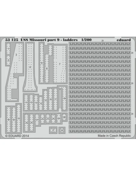 USS Missouri part 9-ladders f. Trumpeter, 1/200 - Eduard Accessorie...
