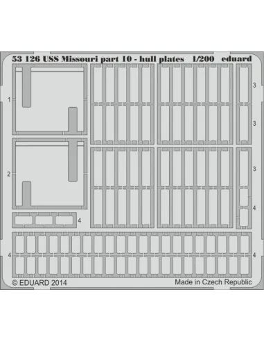 USS Missouri part 10-hull plates f. Trum, 1/200 - Eduard Accessorie...