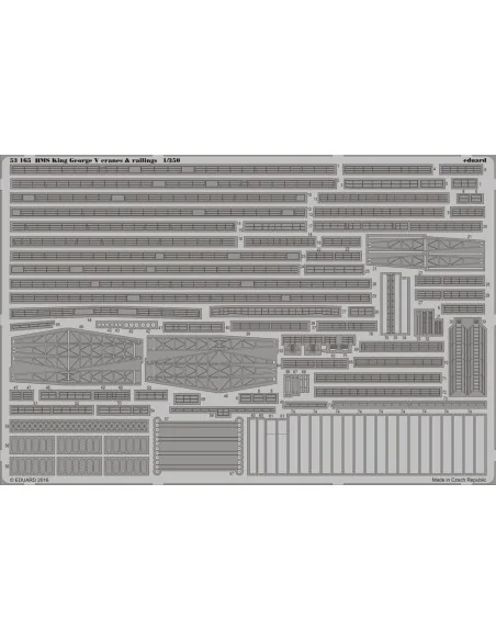HMS King GeorgeV cranes&railings f.Tamiy, 1/72 - Eduard Accessories...