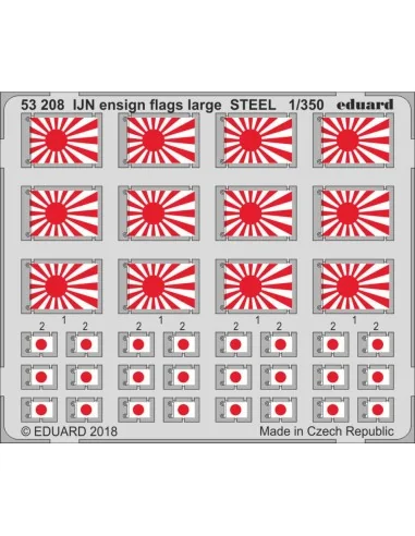 IJN ensign flags large STEEL, 1/350 - Eduard Accessories 53208