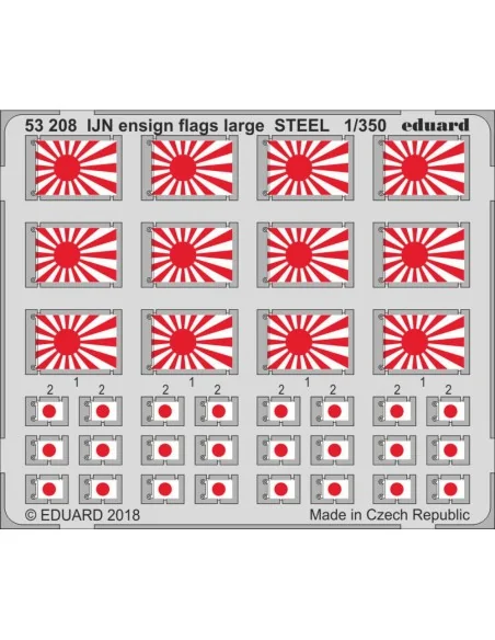 IJN ensign flags large STEEL, 1/350 - Eduard Accessories 53208