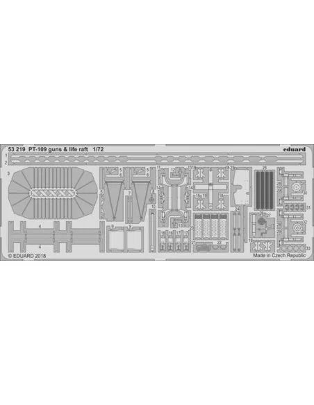 [NO_DESC] PT-109 guns & life raft for Revell, 1/72 - Eduard Accesso...