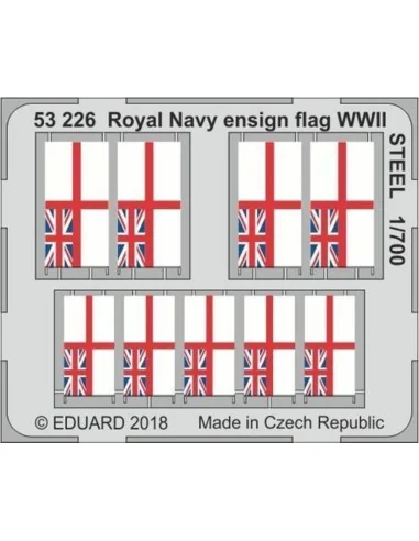 Royal Navy ensign flag WWII STEEL, 1/700 - Eduard Accessories 53226
