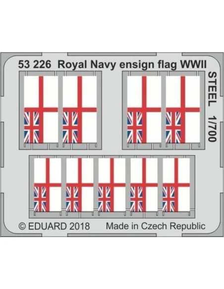 Royal Navy ensign flag WWII STEEL, 1/700 - Eduard Accessories 53226