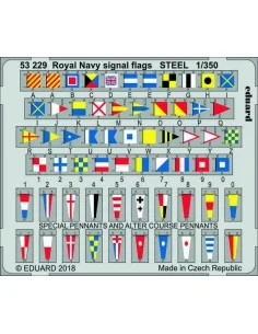 Royal Navy signal flags STEEL, 1/350 - Eduard Accessories 53229