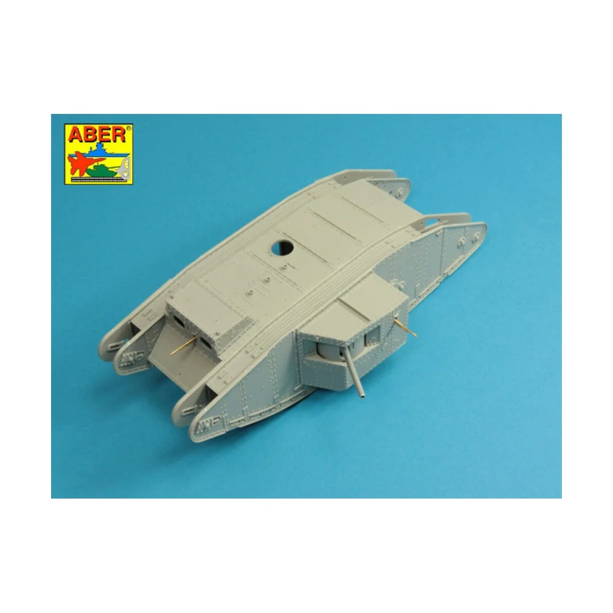 Barrels for British WWI Tank Mk.I Male - 6 pdr. gun x 2 & 8mm Hotch...