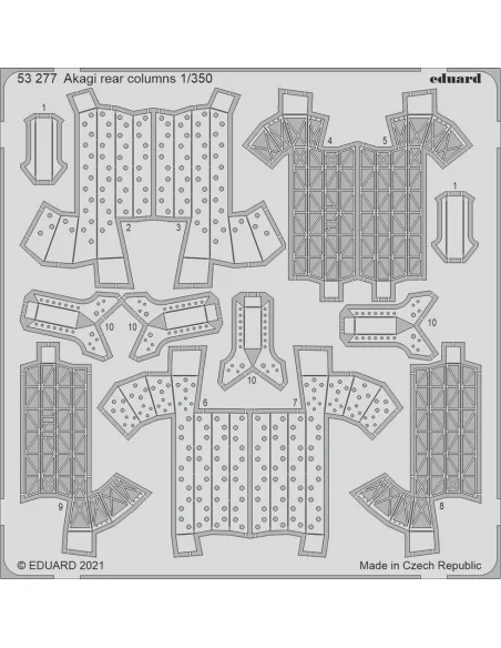 Akagi rear columns, for HASEGAWA, 1/350 - Eduard Accessories 53277