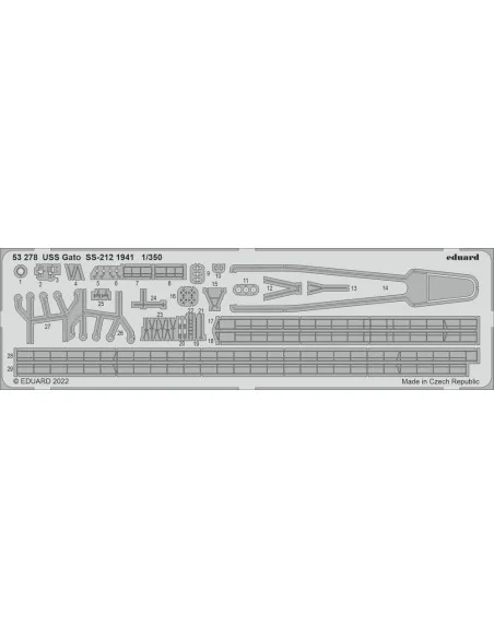 USS Gato SS-212 1941 for HOBBY BOSS, 1/350 - Eduard Accessories 53278