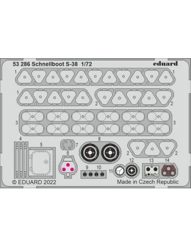 Schnellboot S-38 for FORE HOBBY, 1/72 - Eduard Accessories 53286