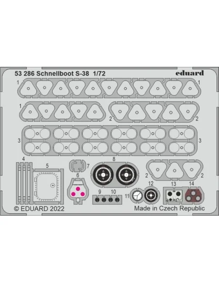 Schnellboot S-38 for FORE HOBBY, 1/72 - Eduard Accessories 53286