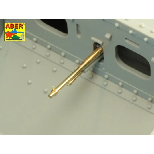 Barrels for British WWI Tank Mk.I Male - 6 pdr. gun x 2 & 8mm Hotch...