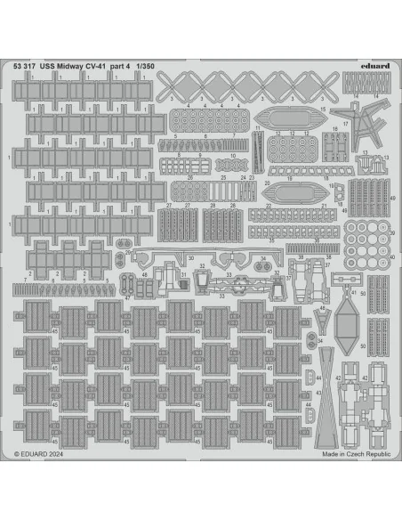 USS Midway CV-41 part 4 TRUMPETER, 1/350 - Eduard Accessories 53317