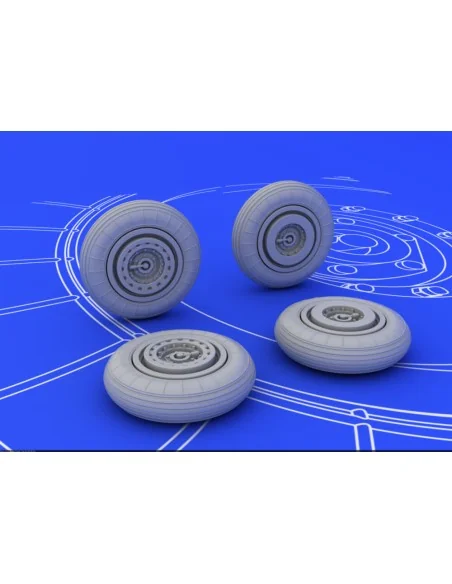 MiG-15 wheels for Eduard, 1/72 - Eduard Accessories 672007