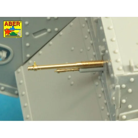 Barrels for British WWI Tank Mk.I Male - 6 pdr. gun x 2 & 8mm Hotch...