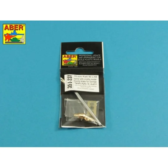 75mm KwK40L/48 barrel with middle model muzzle brake for Germ.Pz.Kp...