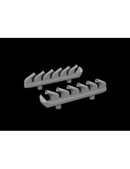 [NO_DESC] P-51D exhaust stacks PRINT, 1/72 - Eduard Accessories 672358