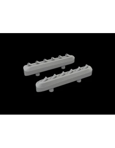 P-51D exhaust stacks w/ fairing PRINT, 1/72 - Eduard Accessories 67...