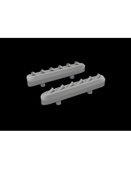P-51D exhaust stacks w/ fairing PRINT, 1/72 - Eduard Accessories 67...