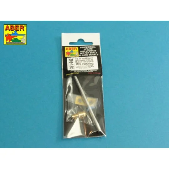 U.S 90 mm M3 barrel with muzzle brake for T26E3, Pershing, 1/35 - A...