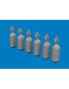 WWII USAAF oxygen cylinder A-6 PRINT, 1/72 - Eduard Accessories 672396 2