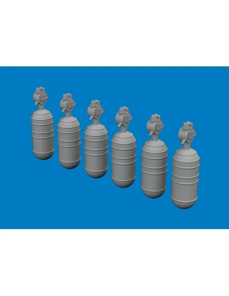 [NO_DESC] WWII USAAF oxygen cylinder A-6 PRINT, 1/72 - Eduard Acces...