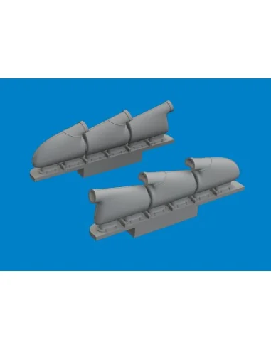 [NO_DESC] Spitfire Mk.V three-stacks exhaust rounded PRINT TAMIYA, ...