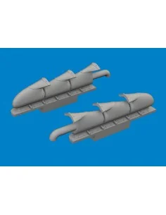 Spitfire Mk.V three-stacks exhaust fishtail PRINT TAMIYA, 1/72 - Ed...