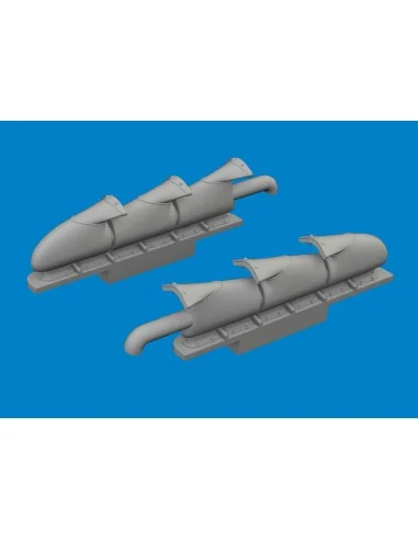 Spitfire Mk.V three-stacks exhaust fishtail PRINT TAMIYA, 1/72 - Ed...