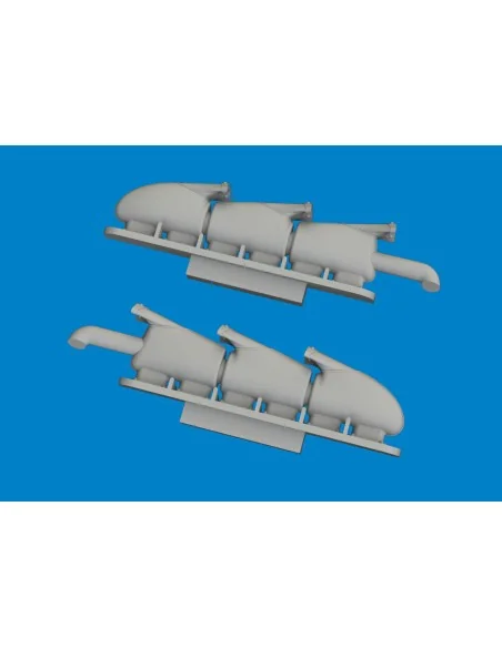 Spitfire Mk.V three-stacks exhaust fishtail PRINT TAMIYA, 1/72 - Ed...