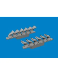 Spitfire Mk.V six-stacks exhaust fishtail PRINT TAMIYA, 1/72 - Edua...