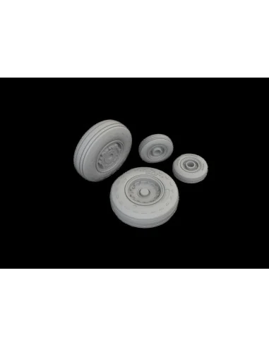 E-2C wheels HELLER, 1/72 - Eduard Accessories 672416