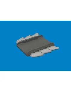 Spitfire Mk.I/II/V three-stacks exhaust rounded PRINT for IBG, 1/72...