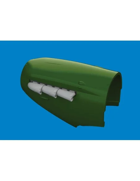Spitfire Mk.I/II/V three-stacks exhaust rounded PRINT for IBG, 1/72...