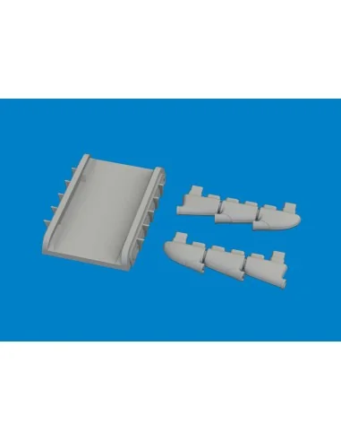 Spitfire Mk.I/II/V three-stacks exhaust rounded PRINT for IBG, 1/72...