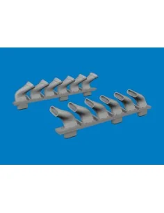 Spitfire Mk.V six-stacks exhaust fishtail PRINT for Eduard, 1/72 - ...