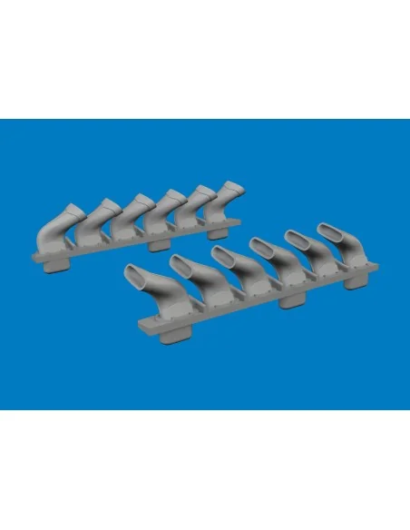 Spitfire Mk.V six-stacks exhaust fishtail PRINT for Eduard, 1/72 - ...