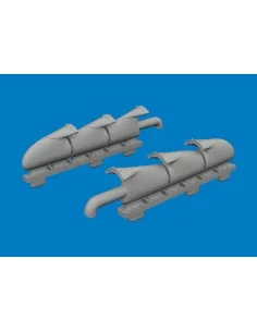 [NO_DESC] Spitfire Mk.V three-stacks exhaust fishtail PRINT for Edu...