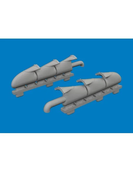 [NO_DESC] Spitfire Mk.V three-stacks exhaust fishtail PRINT for Edu...