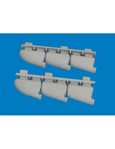 Spitfire Mk.V three-stacks exhaust rounded PRINT for Eduard, 1/72 -...