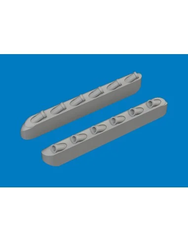 P-51D exhaust stacks w/ fairing PRINT for Arma Hobby, 1/72 - Eduard...