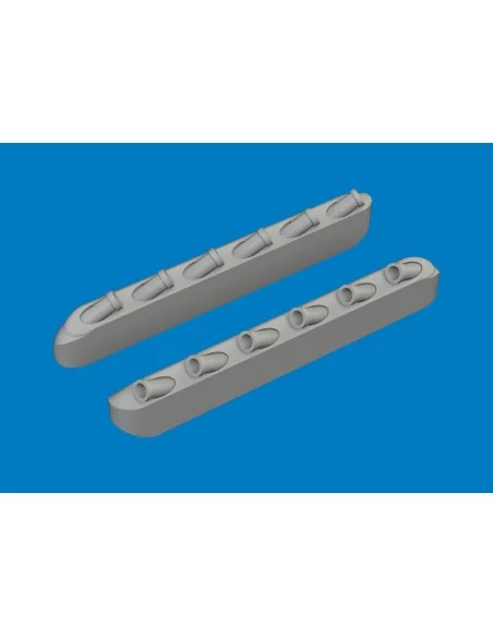 P-51D exhaust stacks w/ fairing PRINT for Arma Hobby, 1/72 - Eduard...