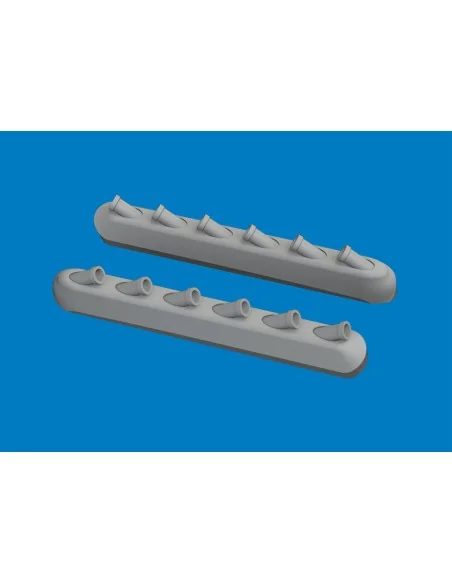 P-51D exhaust stacks w/ fairing PRINT for Arma Hobby, 1/72 - Eduard...