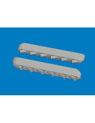 P-51D exhaust stacks w/ fairing PRINT for Arma Hobby, 1/72 - Eduard...