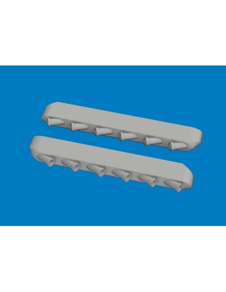P-51D exhaust stacks w/ fairing PRINT for Arma Hobby, 1/72 - Eduard...