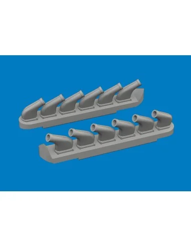 [NO_DESC] P-51D exhaust stacks PRINT for Arma Hobby, 1/72 - Eduard ...